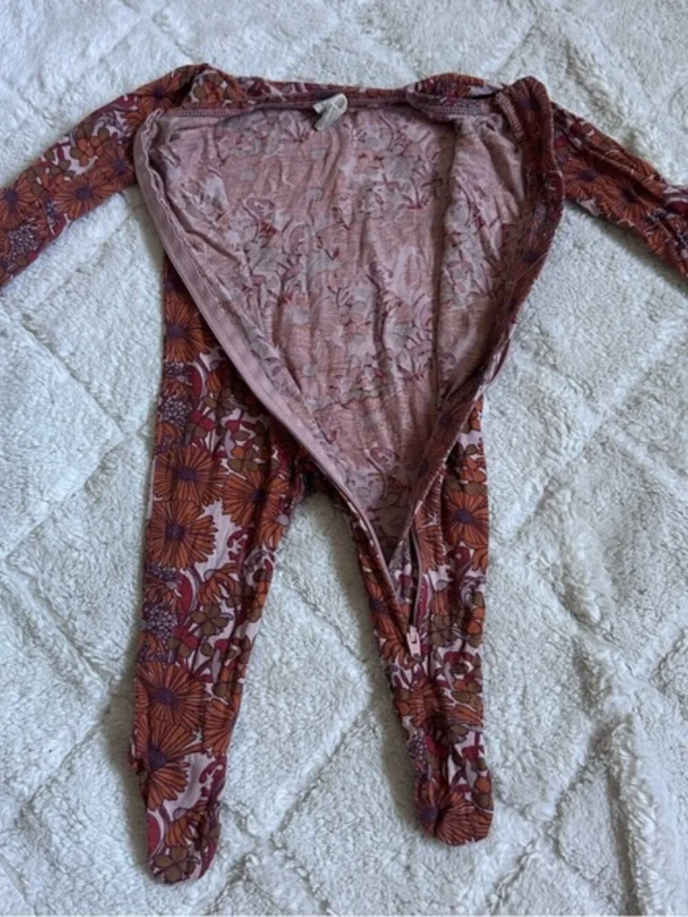 Kate Quinn | Marmalade Daisy Print Long Sleeve Zipper Footie | Size 0-3 Months